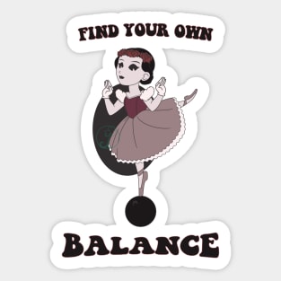 Old Cartoon Style pin up Ballerina Sticker